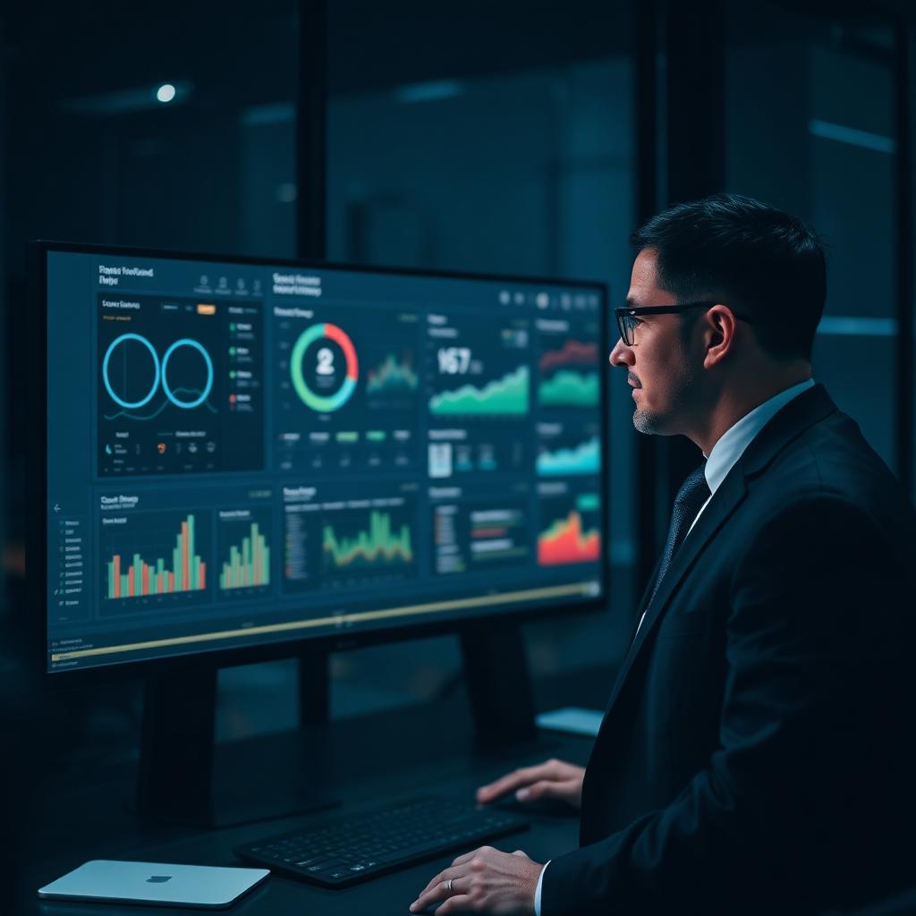 Empresário acompanhando dashboard do TCDC SEG